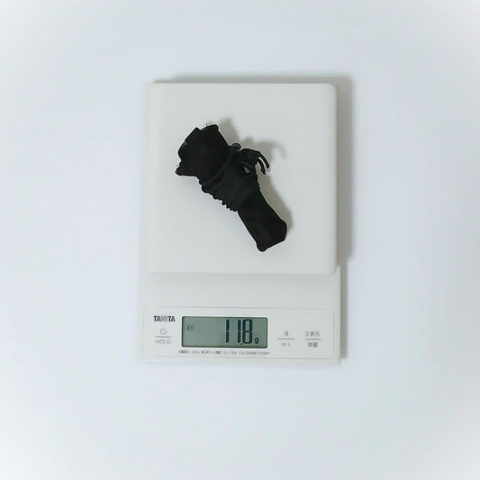 Zpacks Gear Nest ギアネスト - 当店で計量した実物。たたんでコードを巻いた状態で実測11.8g(実物写真1) - 山道具とULギアのお店 Ascend Lite