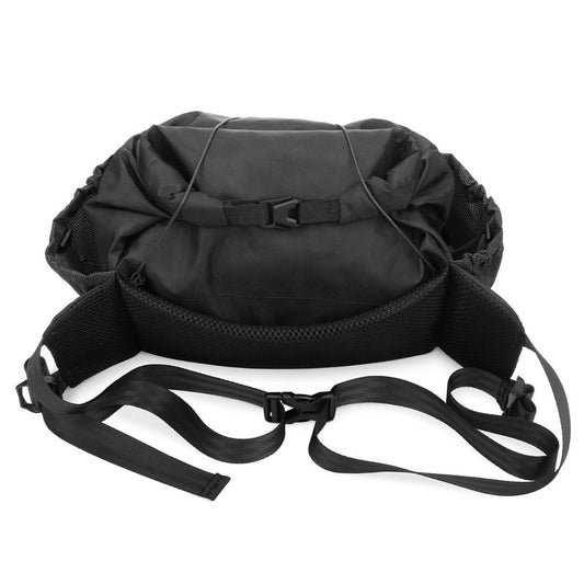 LITEWAY HIP PACK ヒップパック Black - 斜め上から見たロールトップを巻いた状態(公式画像) - 山道具とULギアのお店 Ascend Lite