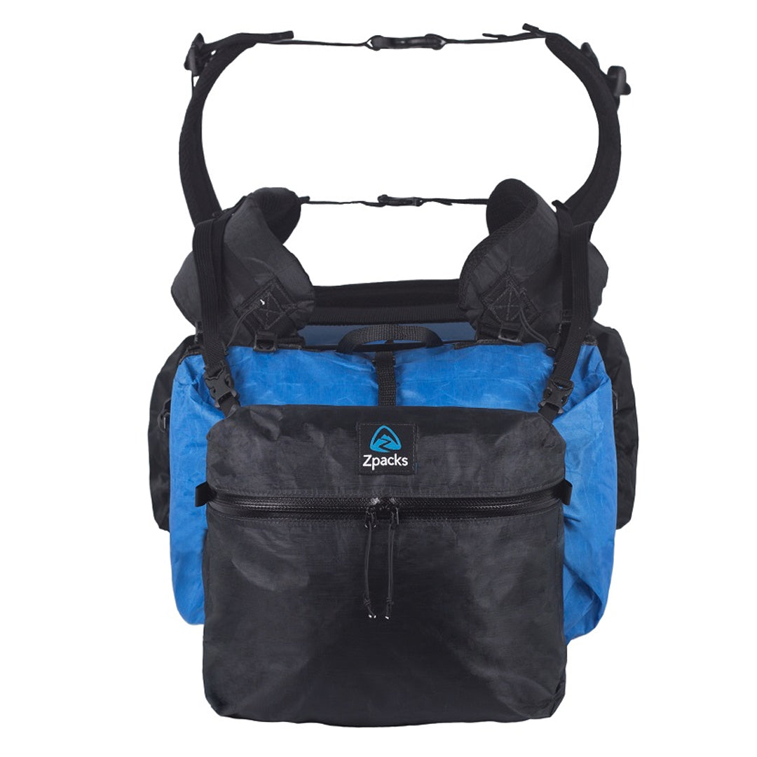 Zpacks Multi-Pack マルチパック Jet Black Ultra 装着例(リッド・上部) - バックパック上部に固定した部分をショルダーストラップ側から見た状態 - 山道具とULギアのお店 Ascend Lite