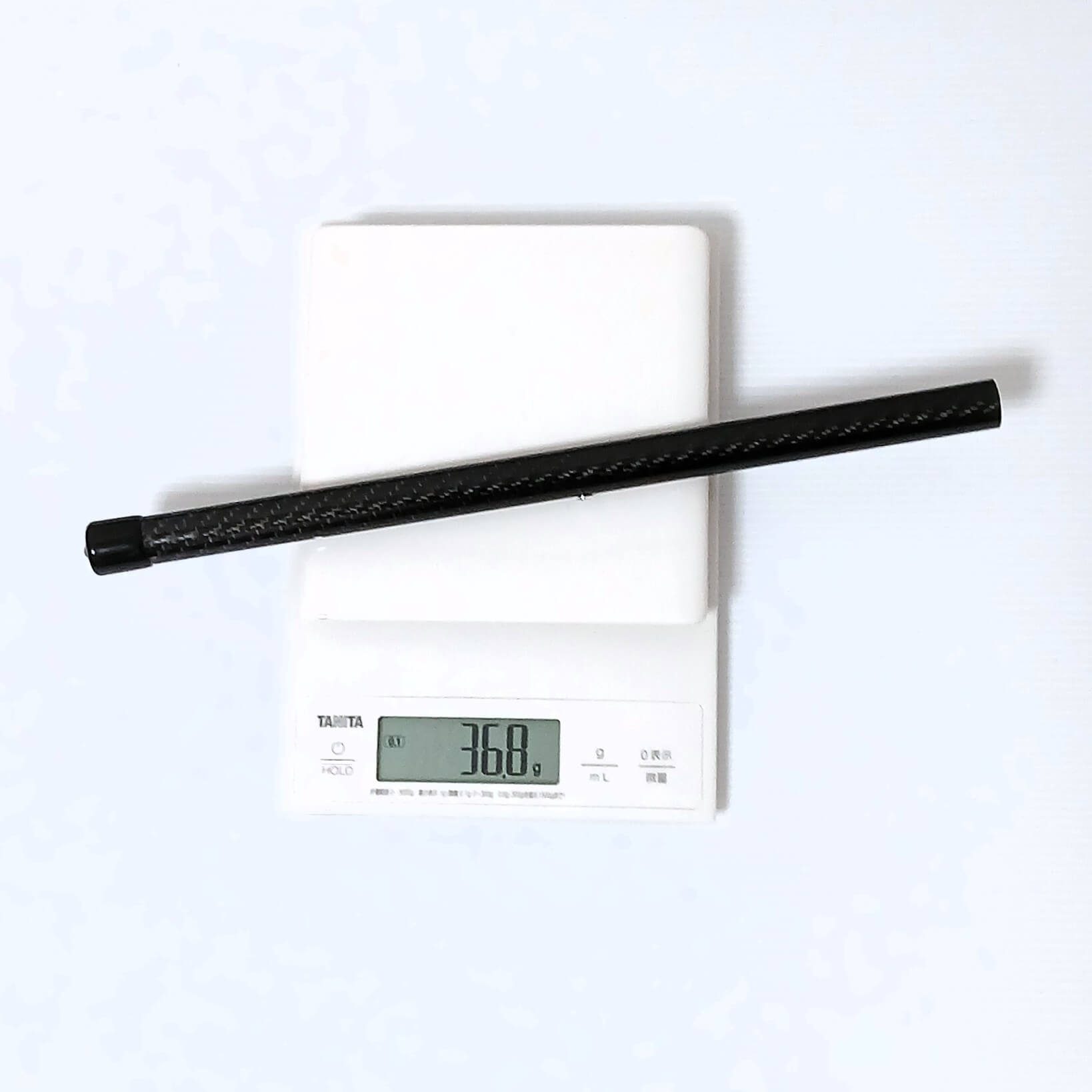 Zpacks Trekking Pole Jack トレッキングポールジャック デジタルスケールに載せた重量計測 - 表示は36.8gで当店実測値を示す実物写真 - 山道具とULギアのお店 Ascend Lite