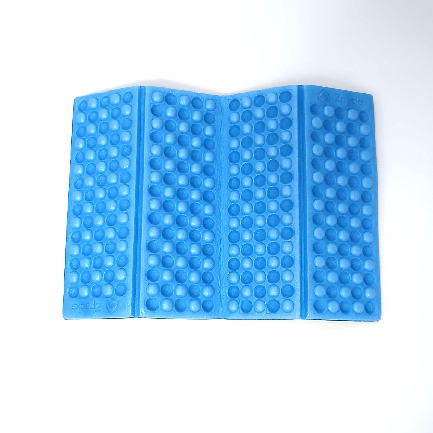Zpacks Foam Sit Pad フォームシットパッド ブルー 4セクション 展開状態（Zpacksロゴ入りの面） - 山道具とULギアのお店 Ascend Lite