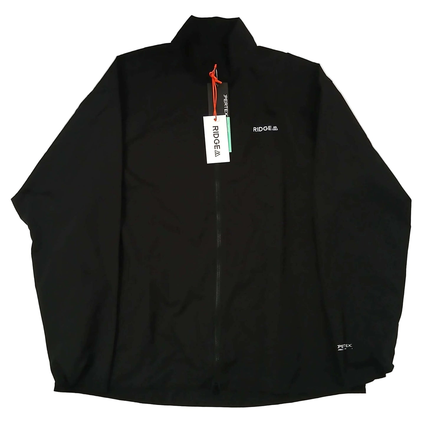 RIDGE MOUNTAIN GEAR Enough Shell Jacket イナフシェルジャケット Trail Shadow 全体（フルジップを閉じた前面）の実物写真 - 山道具とULギアのお店 Ascend Lite