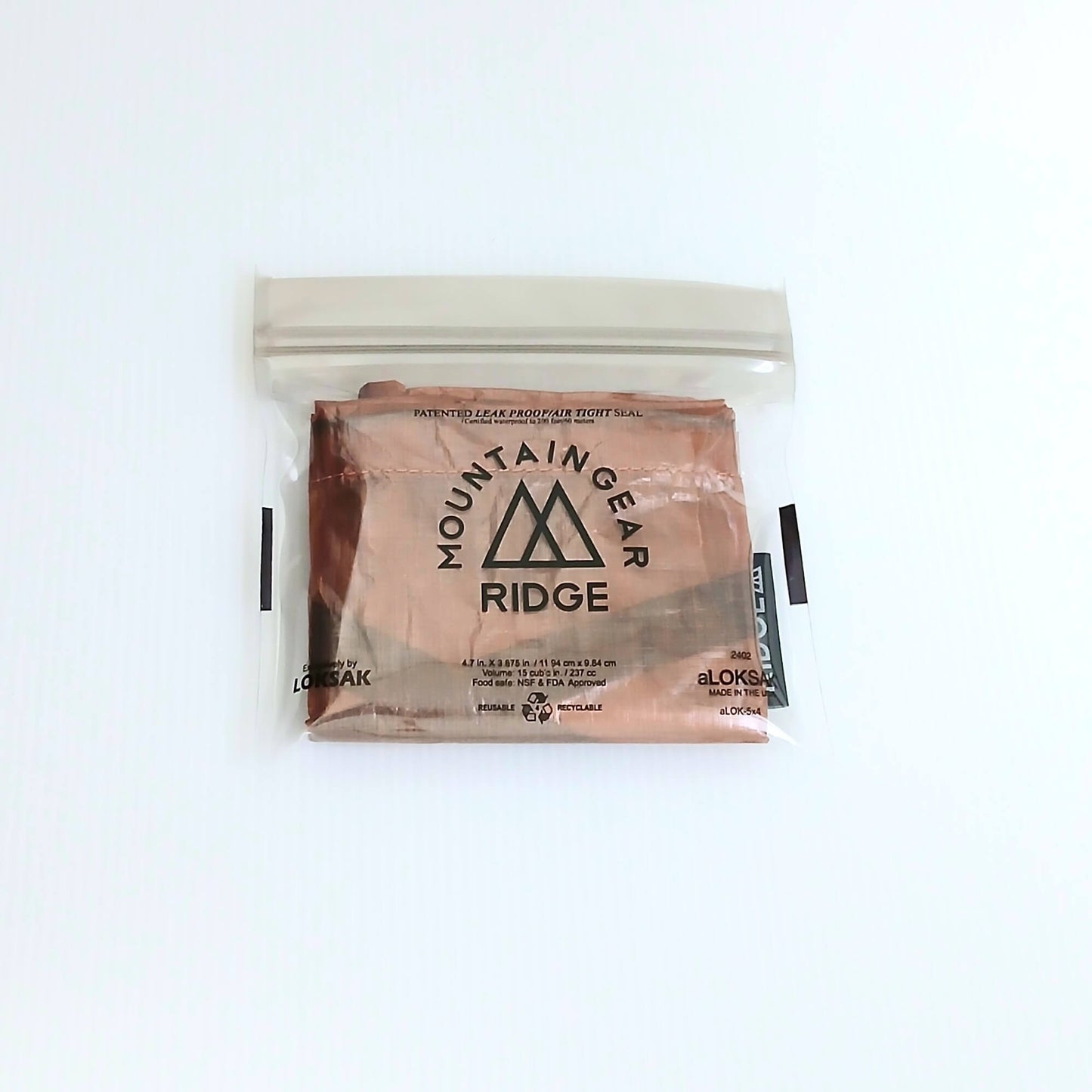 RIDGE MOUNTAIN GEAR Stuff Sack スタッフサック パッケージに入った状態 - 山道具とULギアのお店 Ascend Lite