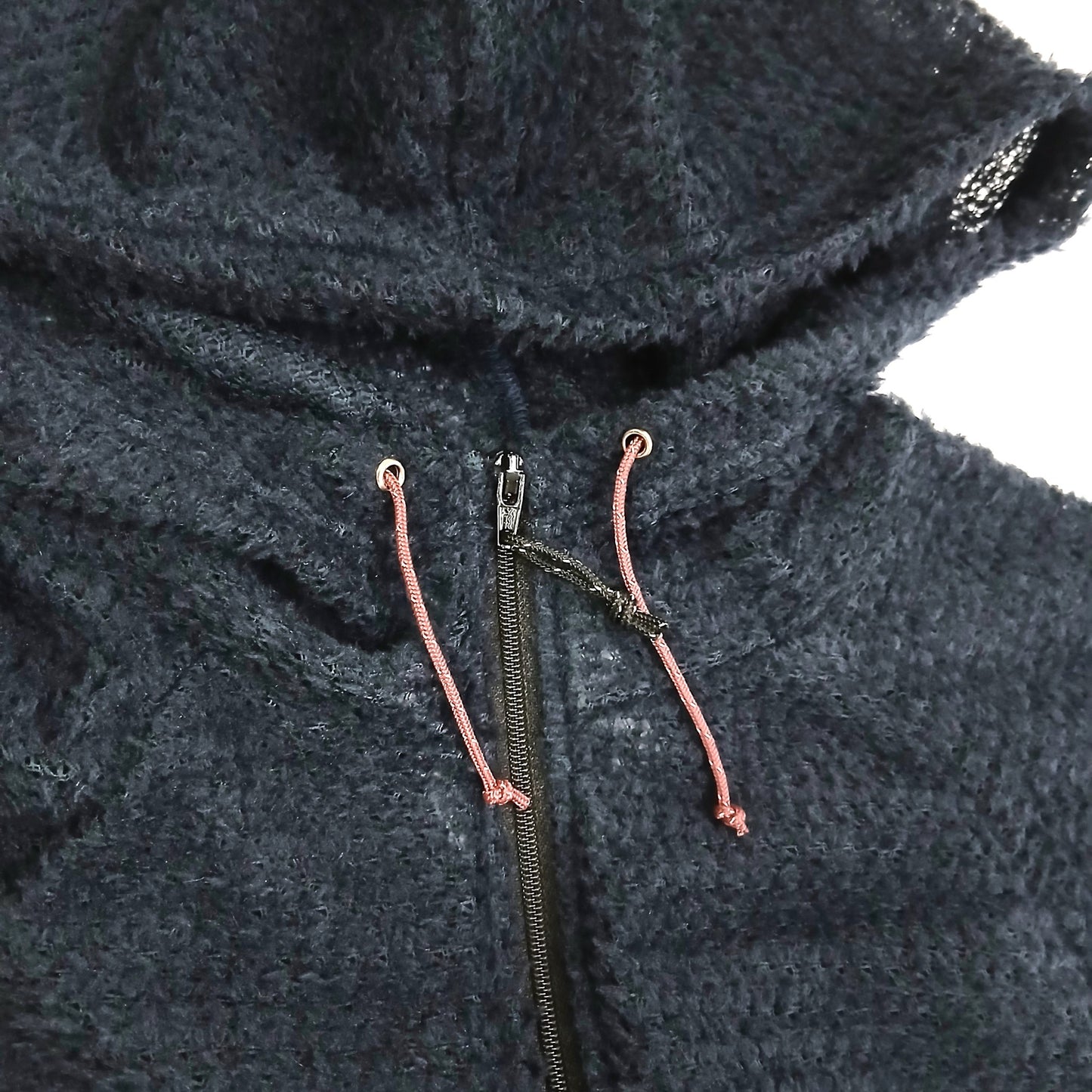 FarPointe Outdoor Gear Full-Zip Alpha Cruiser フルジップアルファクルーザー フロントファスナー上部とフードのドローコードのディテール - 山道具とULギアのお店 Ascend Lite