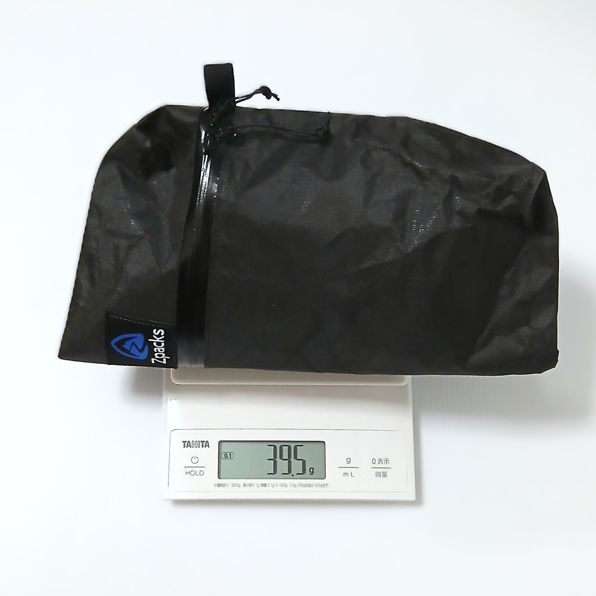 Zpacks Multi-Pack マルチパック Jet Black Ultra 実測重量 本体39.5g - ストラップを外した本体のみをデジタルスケールで実測 - 山道具とULギアのお店 Ascend Lite