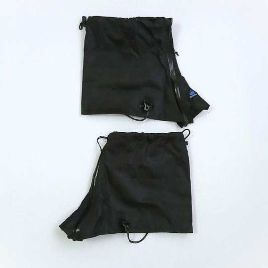 Zpacks Rain Gaiters レインゲイター Ankle 実物 - 左右ペアを広げた状態・防水フロントジッパーと靴紐用クリップ - 山道具とULギアのお店 Ascend Lite