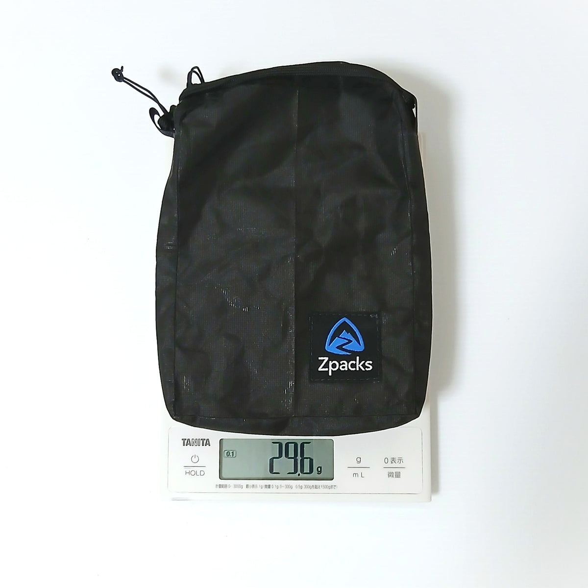 Zpacks Travel Utility Zip トラベルユーティリティジップ ブラック - 当店実測29.6g（ネックコード込み）の実物写真 - 山道具とULギアのお店 Ascend Lite