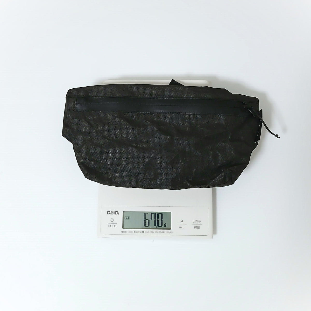 LITEWAY POKKIE PACK ULTRA ポッキーパックウルトラ Black 計量 - 当店実測67.0g（ベルト込み）の実物写真 - 山道具とULギアのお店 Ascend Lite