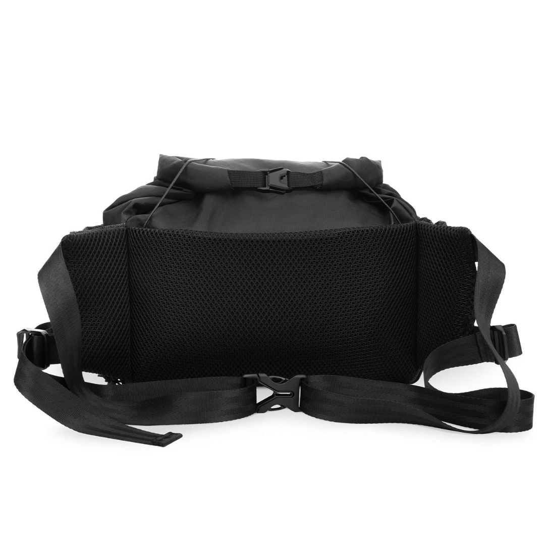 LITEWAY HIP PACK ヒップパック Black - 背面上から見たパッドとバックル（公式画像） - 山道具とULギアのお店 Ascend Lite