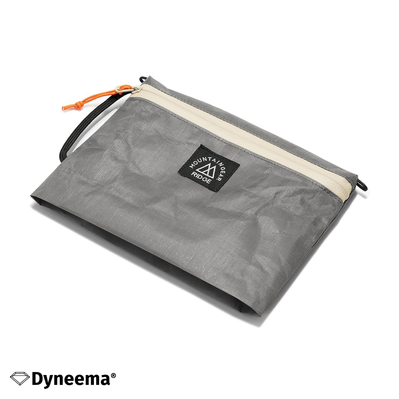 RIDGE MOUNTAIN GEAR Travel Pouch Plus トラベルポーチプラス Nickel Grey 斜め上から見た全体（Dyneema）（公式画像） - 山道具とULギアのお店 Ascend Lite