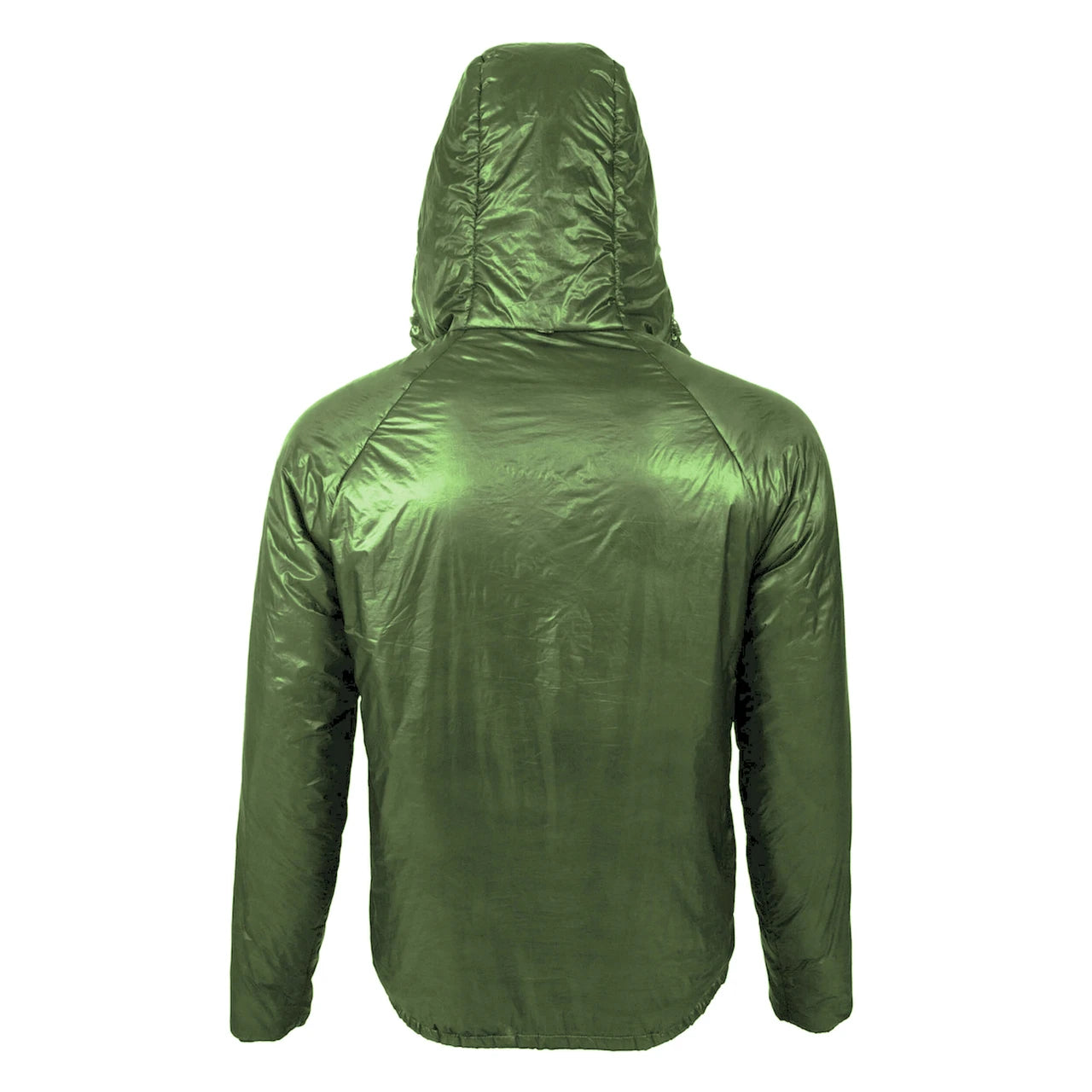 Enlightened Equipment Men's Torrid Jacket トリッドジャケット Forest 10D / Charcoal 10D バックスタイル - 山道具とULギアのお店 Ascend Lite