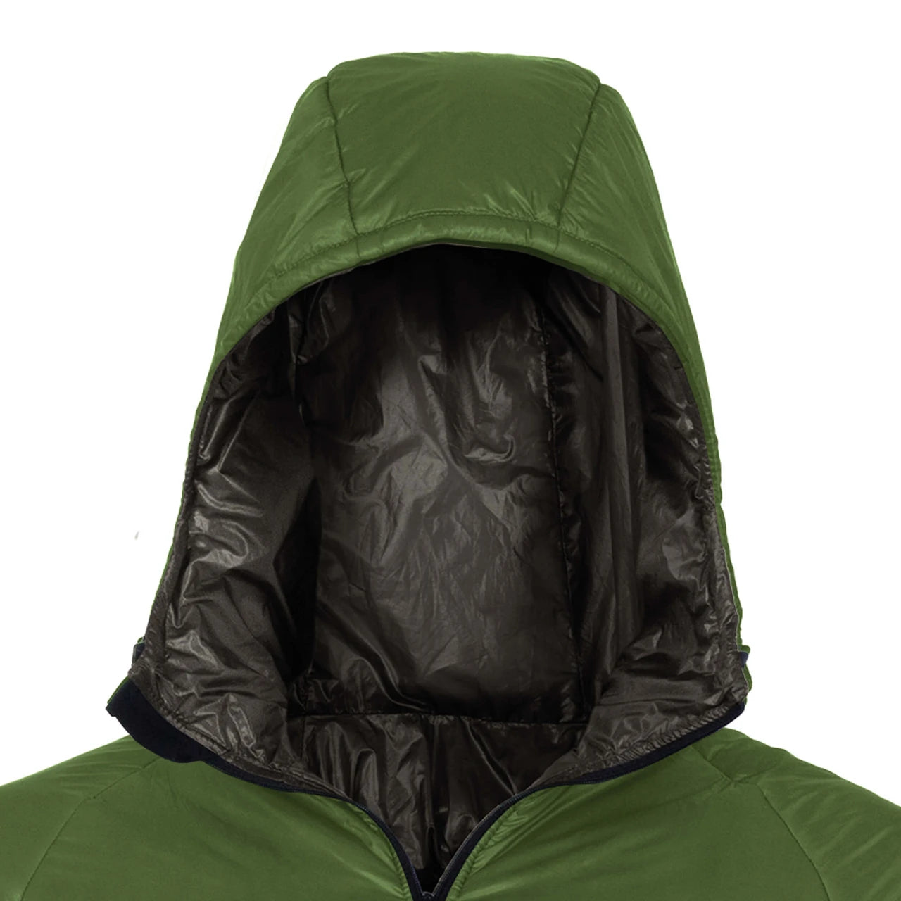 Enlightened Equipment Men's Torrid Jacket トリッドジャケット 中綿入りフードの内側とチャコールの裏地 - 山道具とULギアのお店 Ascend Lite