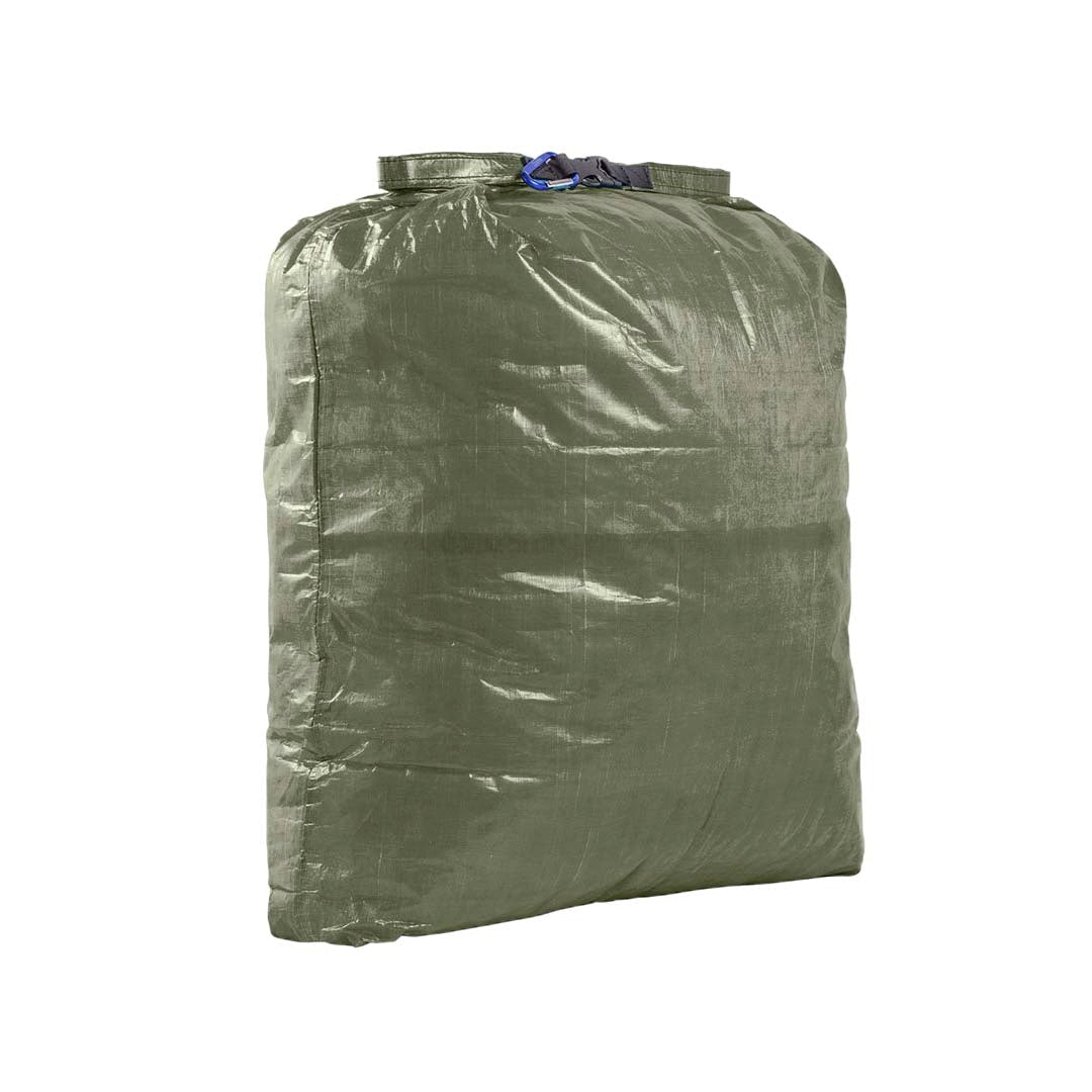 Zpacks Large Food Bag ラージフードバッグ Olive Drab - 食料を詰めてロールトップを閉じた全体（公式画像） - 山道具とULギアのお店 Ascend Lite
