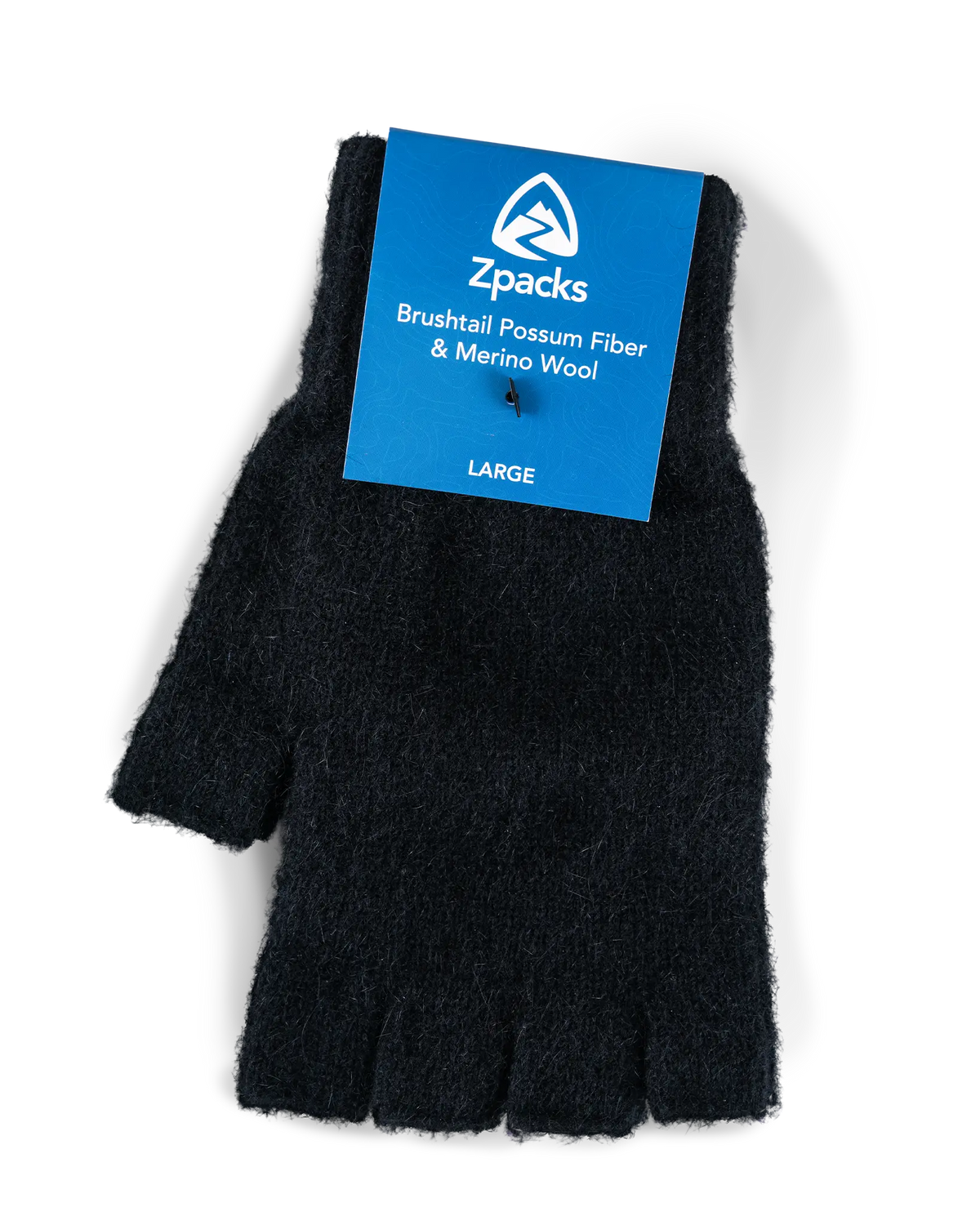 Zpacks Fingerless Brushtail Possum Gloves フィンガーレスブラシテールポッサムグローブ - パッケージのタグが付いた状態（公式画像） - 山道具とULギアのお店 Ascend Lite