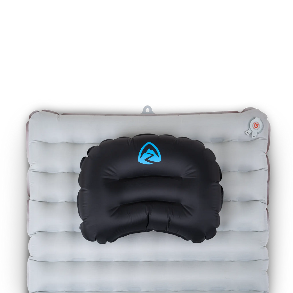 Zpacks Inflatable Pillow インフレータブルピロー - アタッチメントコードでスリーピングマットに固定した様子（公式画像） - 山道具とULギアのお店 Ascend Lite
