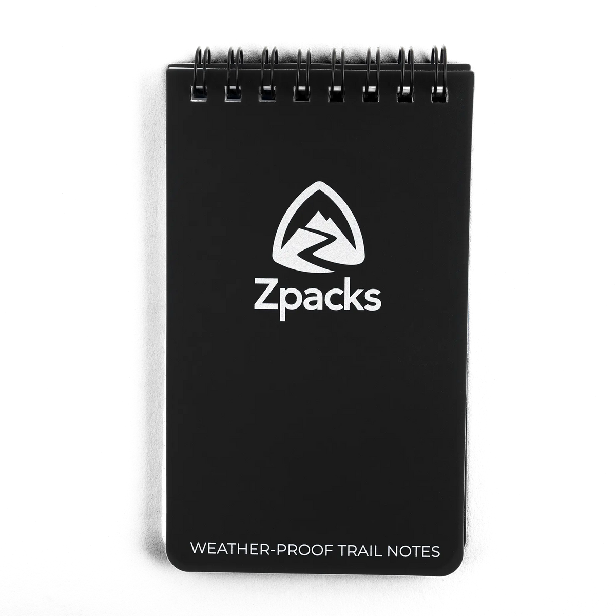 Zpacks Waterproof Trail Notebook 防水トレイルノート Black の表紙正面 - 山道具とULギアのお店 Ascend Lite