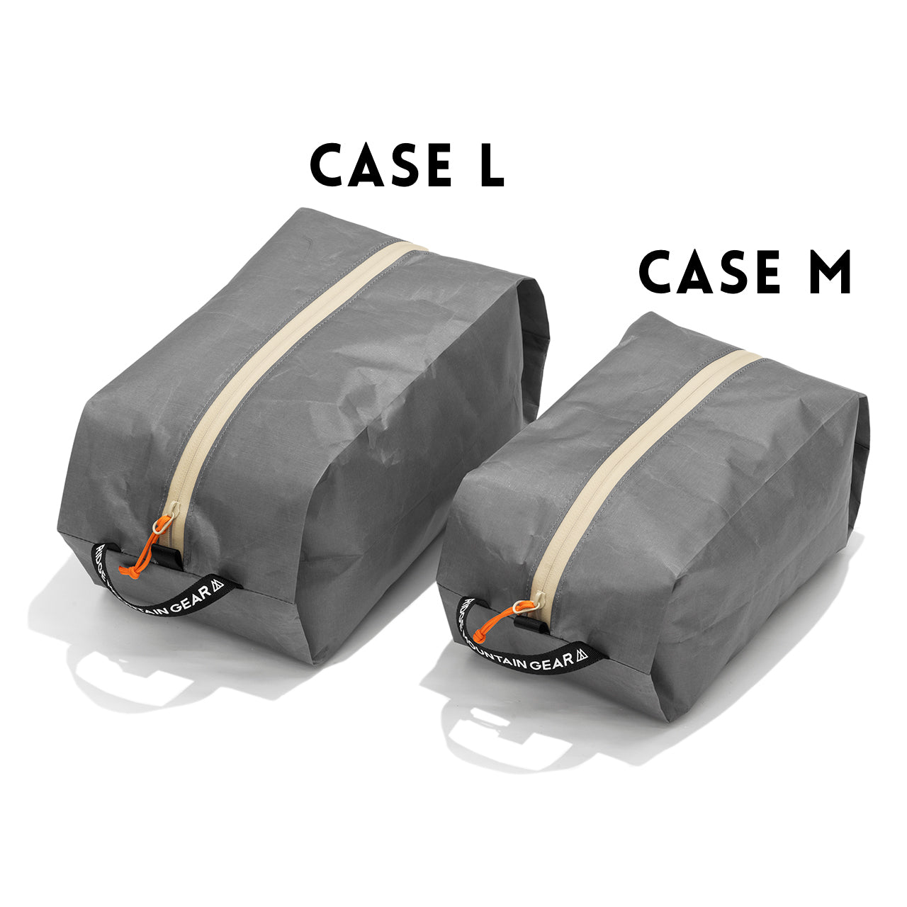 RIDGE MOUNTAIN GEAR JUN OSON×RIDGE Case L ケースL Case L と Case M のサイズ比較（無地モデル・公式画像） - 山道具とULギアのお店 Ascend Lite