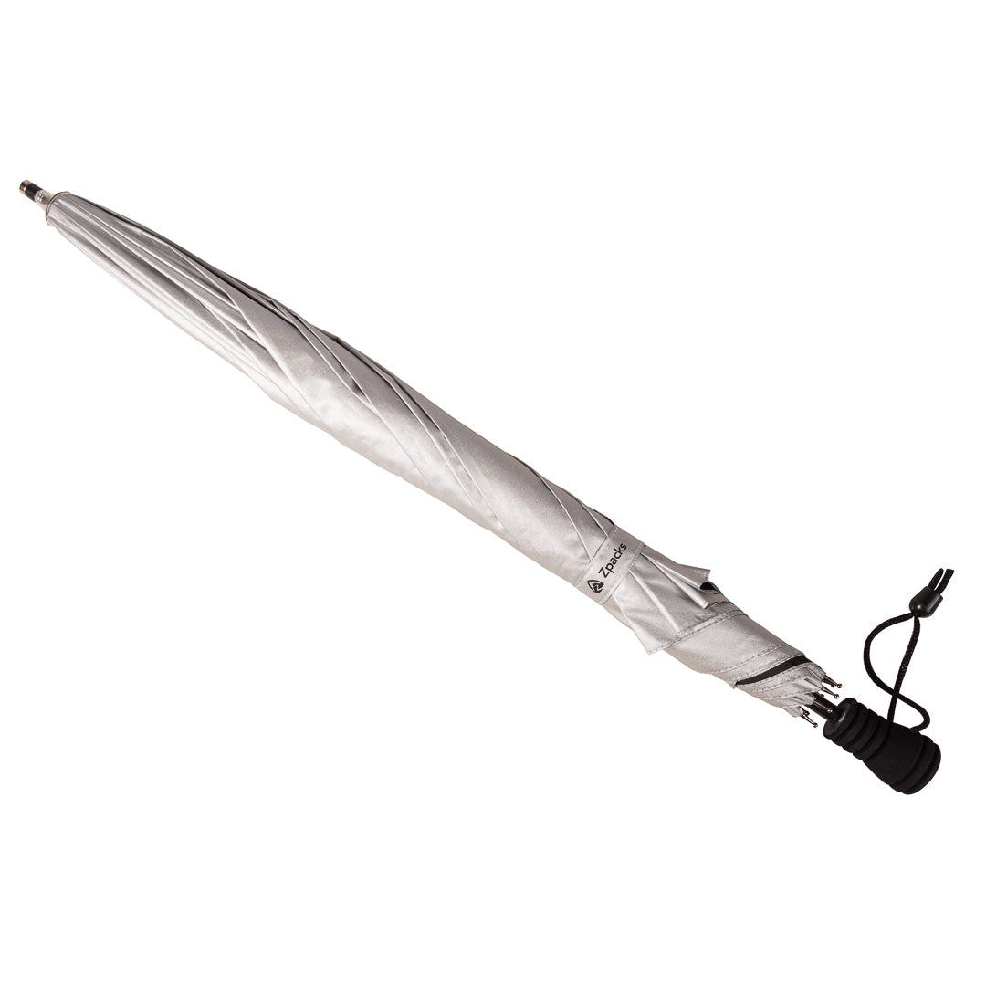 Zpacks Lotus UL Umbrella ロータスULアンブレラ - 畳んだ状態の全体。フォームグリップハンドルとリストストラップ（公式画像） - 山道具とULギアのお店 Ascend Lite