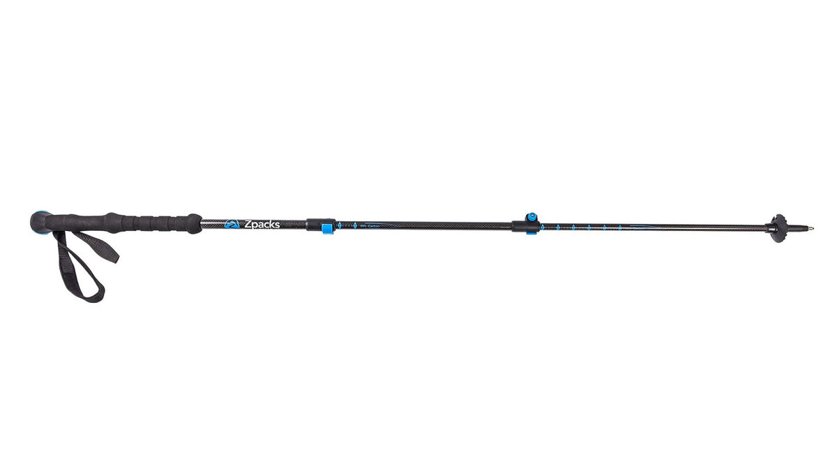 Zpacks Carbon Fiber Trekking Pole カーボンファイバートレッキングポール Foam - フォームグリップ1本を横に置いた全体（公式画像） - 山道具とULギアのお店 Ascend Lite
